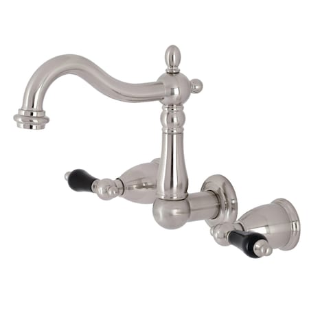 Kingston Brass KS1258PKL Duchess Two-Handle Wall Mount Bathroom Faucet, Brushed Nickel KS1258PKL